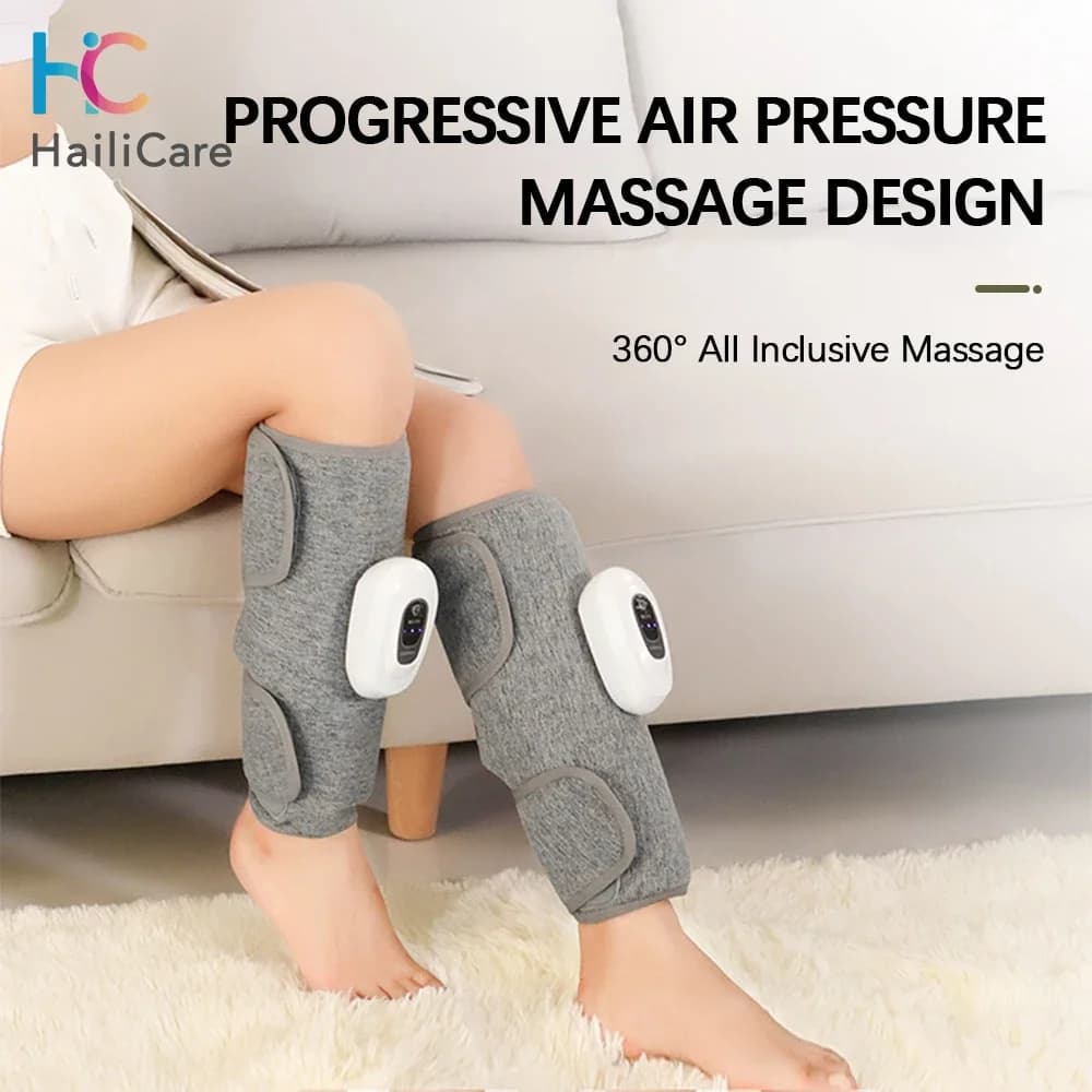 Masseur de jambes électrique sans fil, Rechargeable, Compression d'air, Massage des mollets, relaxation des jambes, 3 Modes 360 °   Massage des