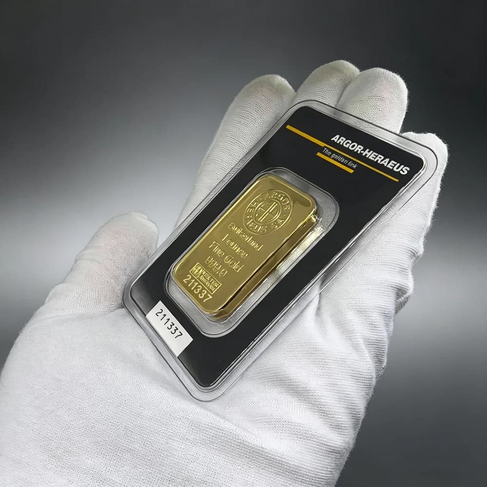Barre plaquée or 24K, 1oz /50g, argor suisse, lingots de cuivre, barre d'or suisse avec différents nombres de série, emballage scellé, cadeaux