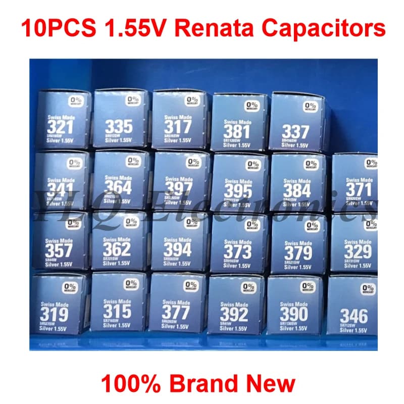 Lot de 10 piles pour Renata 364 SR621SW 377 SR626SW 371 SR920SW 315 SR716SW 321 SR616SW 317 SR516SW 394 SR936SW 362 SR721SW379 395