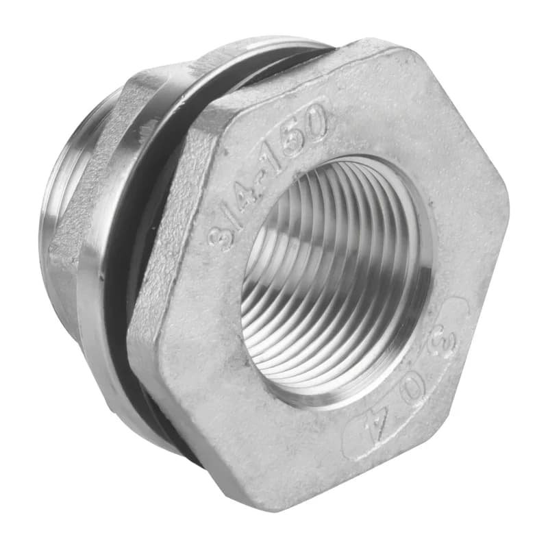 Connecteur de raccord de tuyau de cloison en acier inoxydable, BSP femelle, SION L, 1/4, 3/8, 1/2, 3/4, 1, 2 pouces, couremplaçant, eau précieuse,