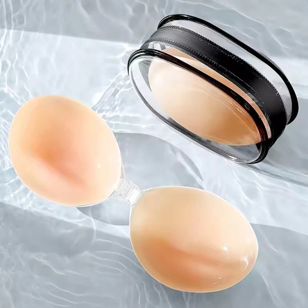 Soutien-gorge adhésif push-up sans bretelles, cache-tétons en silicone, autocollants pour poitrine, soutien-gorge invisible réutilisable à coller