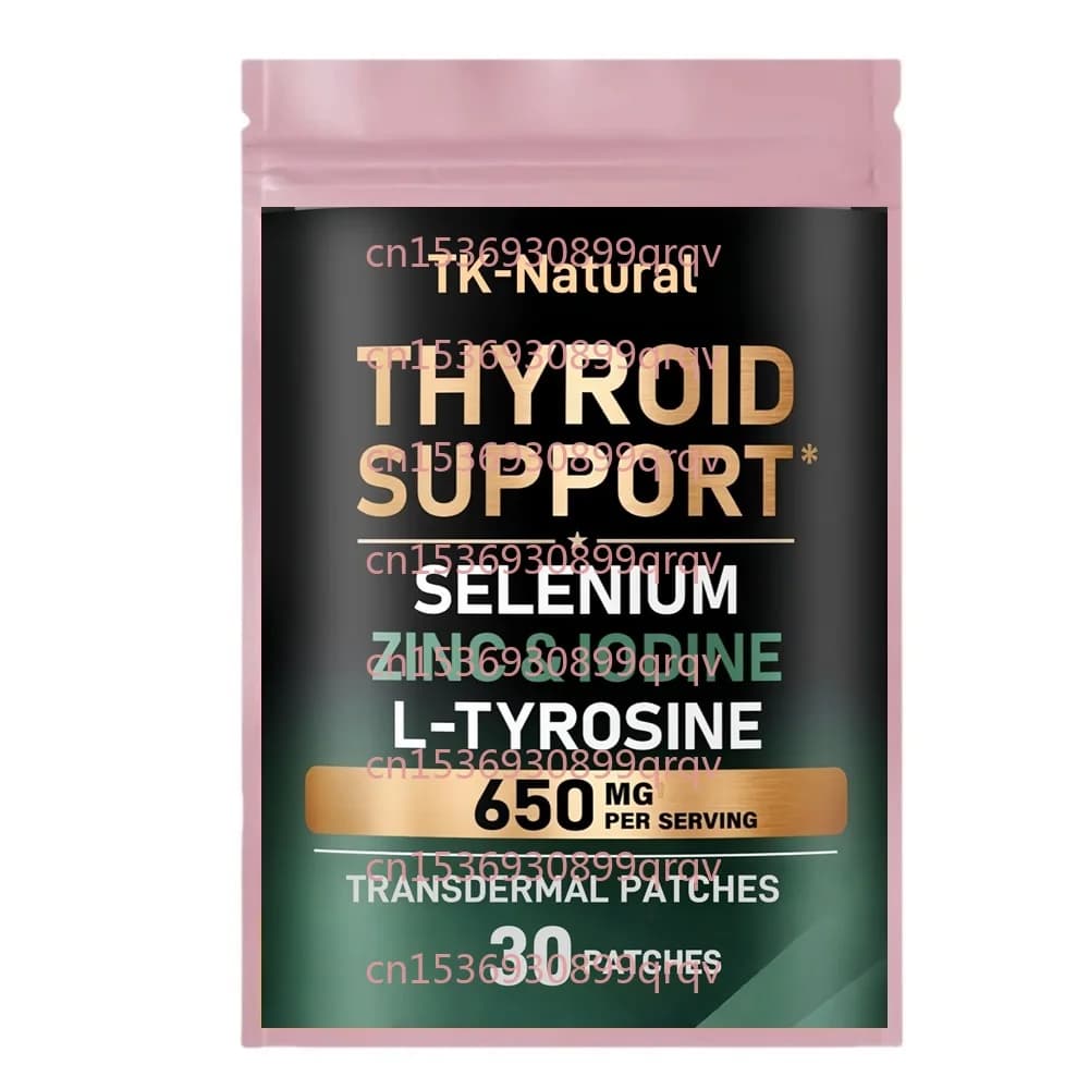 30 patchs patchs transdérmiques de soutien thyroïde avec iode, magnésium, zinc-antioxydant et soutien immunitaire