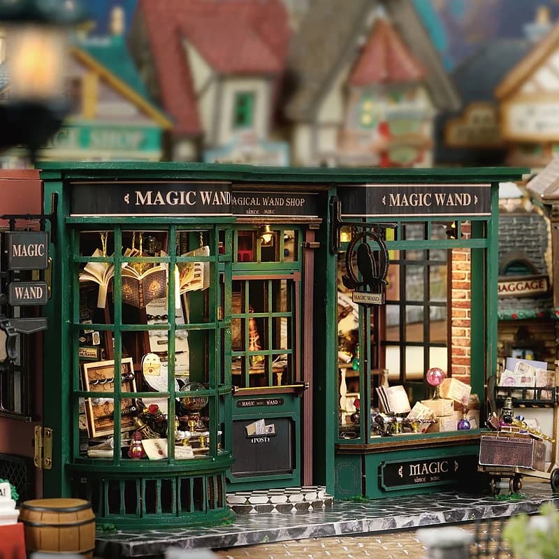 Maison de poupée magique, Puzzle 3D en bois, assemblage fait à la main, Kit de modèle de construction, Production de petites décorations de jouets