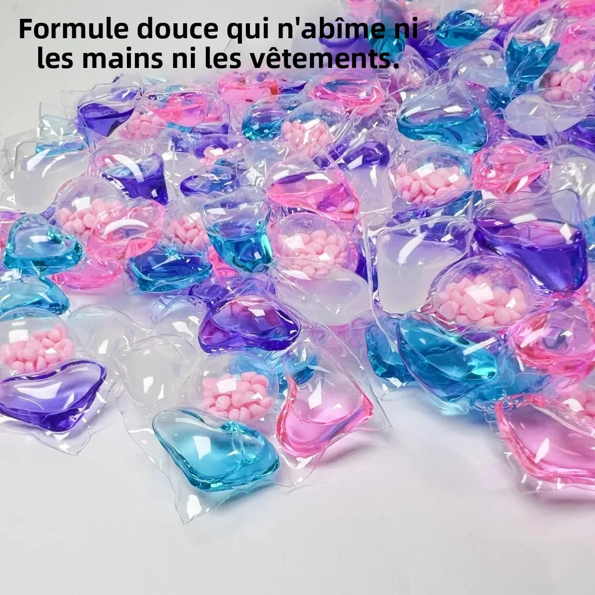 Capsules de lessive à l'oxygène réactif 5D, 100 unités, environ 8g chacune, détergent multi-effets 5-en-1 pour un nettoyage en profondeur et