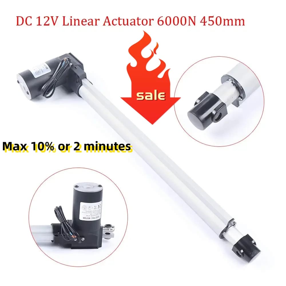Actionneur linéaire électrique de 450mm, course Durable à grande vitesse pour usage domestique industriel, robotique et bureau