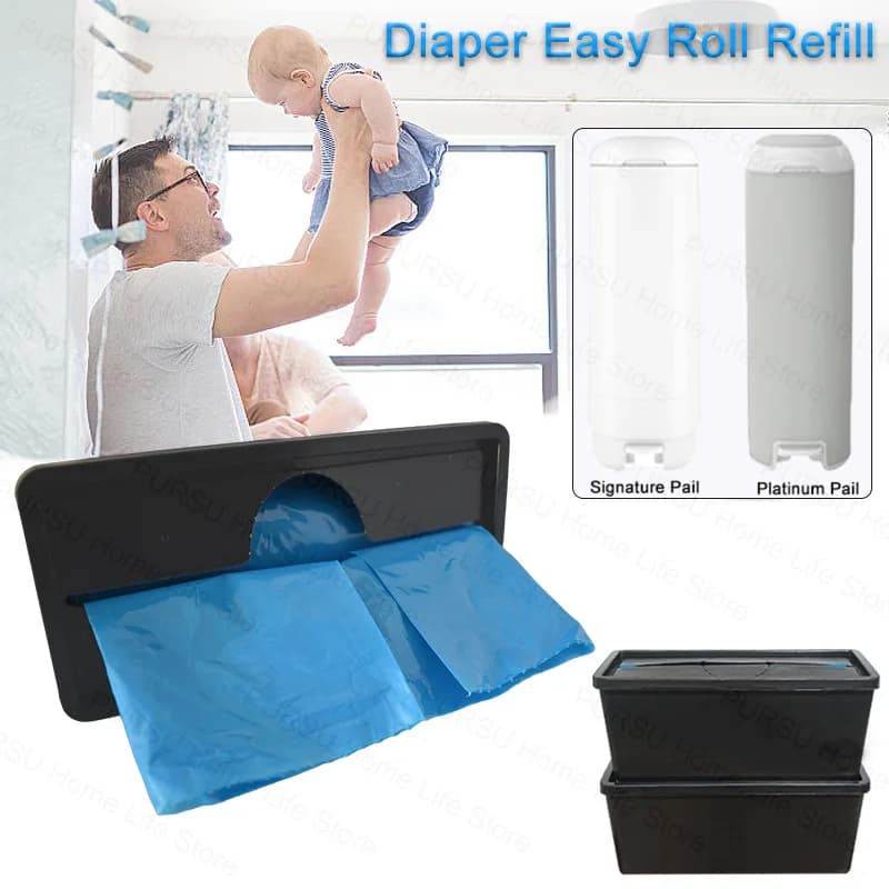 Sacs de recharge compatibles avec le Genie Easy Roll, pour la Signature du genie des couches et des seaux en platine, sacs de recharge pour seaux à