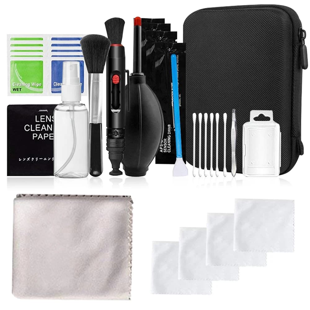 Kit de nettoyage professionnel pour appareil photo DSLR, avec écouvillons de nettoyage, chiffons en microfibre, stylo de nettoyage pour appareil