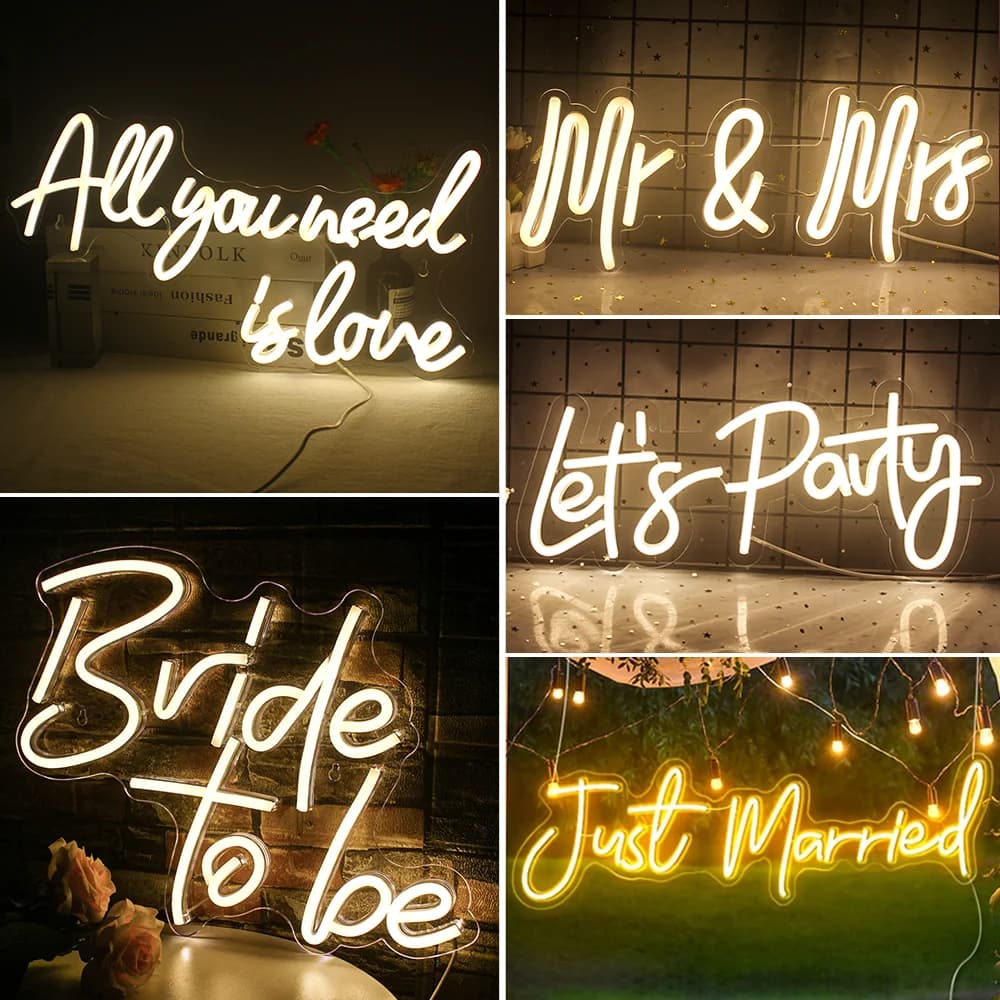 Tout ce dont vous avez besoin est amour enseigne au néon lumière LED personnalisée chambre fête de mariage pour décoration tenture murale néon