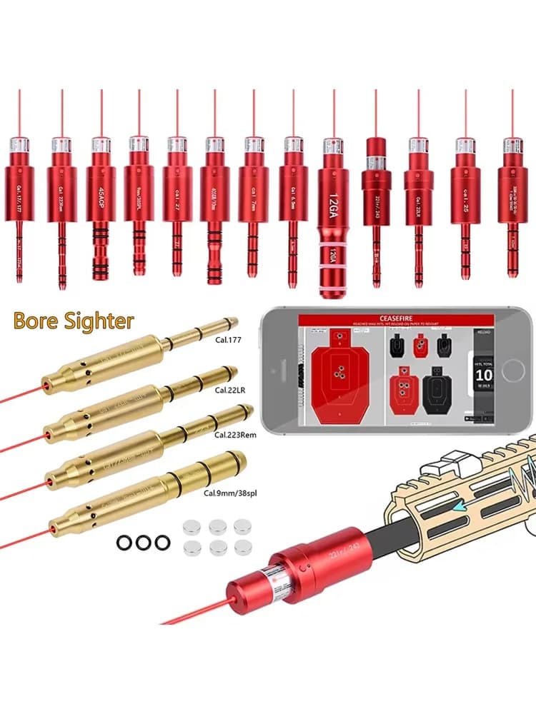 Balle d'entraînement laser à poudre sèche double usage 12GA 9mm .38spl Cal.22LR .45ACP .223rem pour entraînement au tir à sec et alignement laser