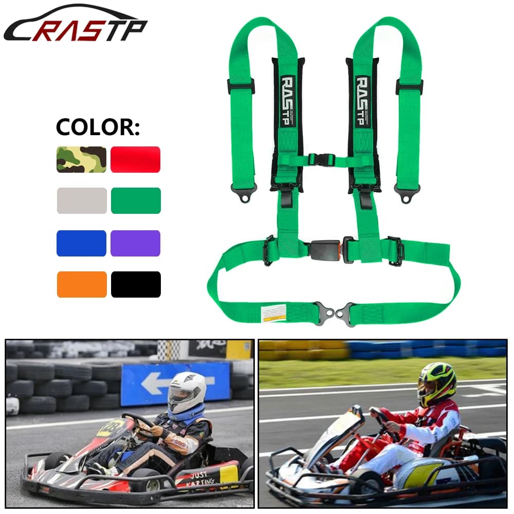 RASTP-Ceinture de sécurité de course à quatre points avec 2,2 éponge, sangle en nylon de haute qualité, sécurité environnementale, montage, SFP