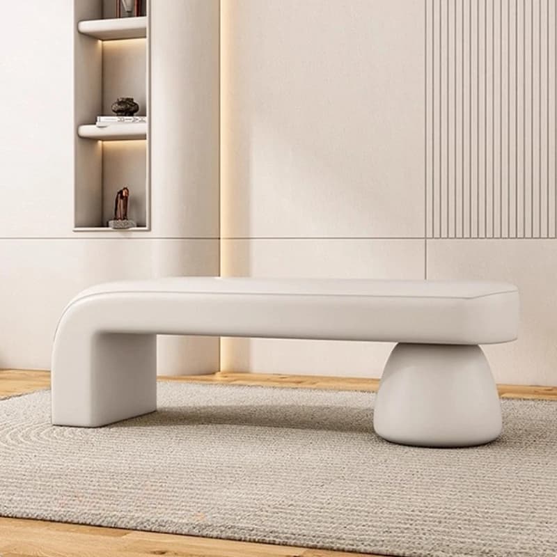 Tabouret à chaussures minimaliste pour femmes, moderne, pouf, léger, luxe, banc de salon, chambre à coucher élégante, siège d'extrémité de lit