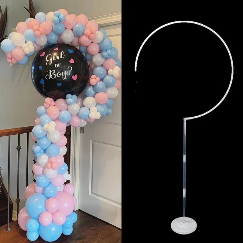 Cadre de support de ballon de point d'interrogation de bricolage, garçon ou fille, fournitures de fête de révélation de genre, base de colonne de