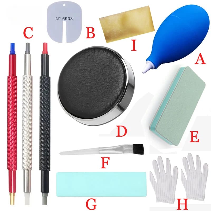1/2/5/8/11 PIÈCES Souffleur d'air anti-poussière en caoutchouc pour montre, outil de nettoyage doux pour pièces de montre, brosse, kit d'outils de