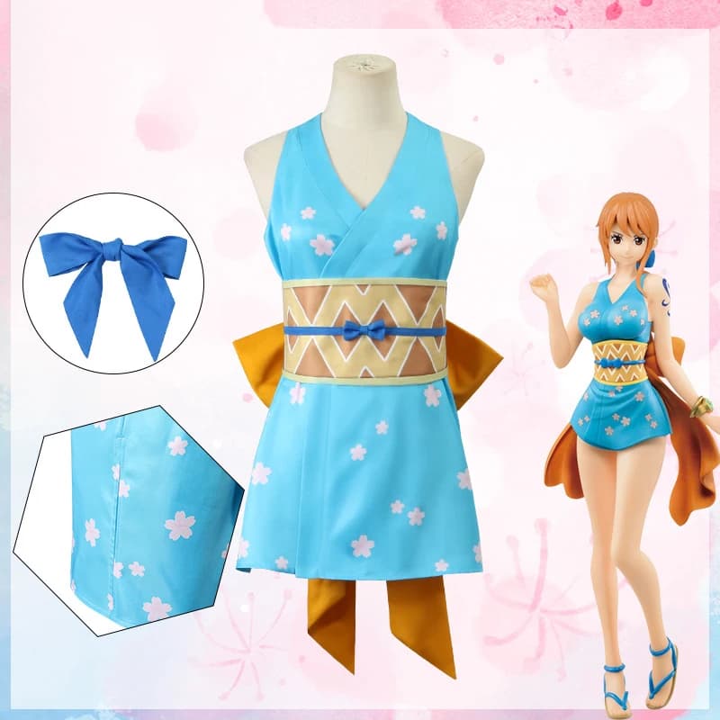 Anime Nami Cosplay Costumes Kimono robe Costumes femmes adultes Halloween carnaval Cosplay Costume Nami Cosplay Costume