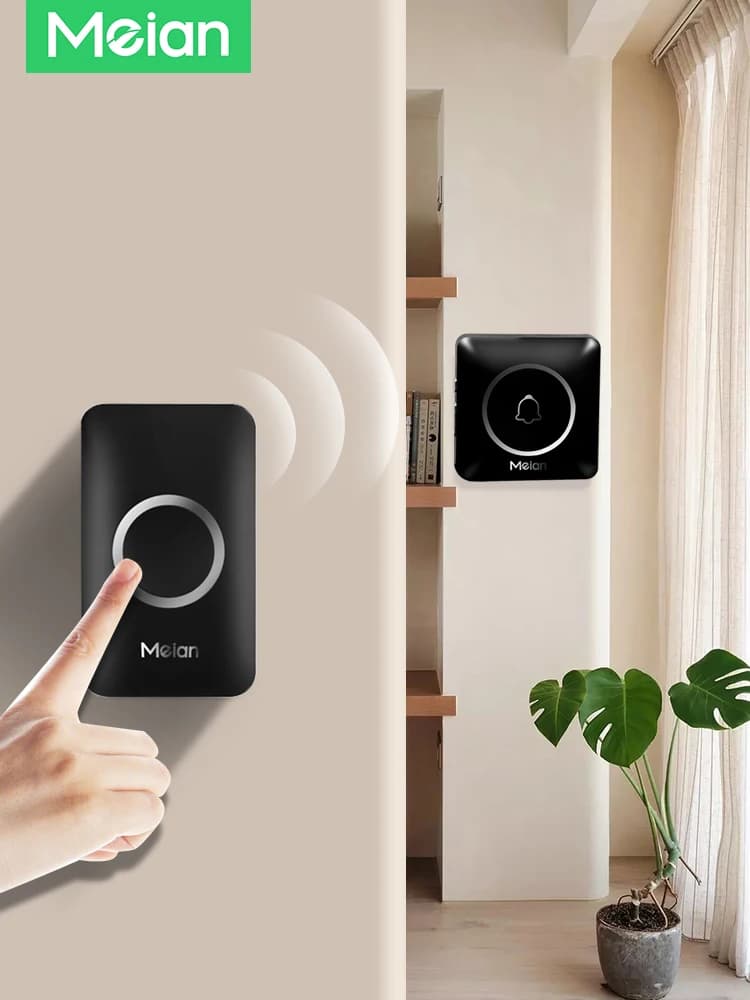 Meian-sonnette sans fil extérieure, sonnette de bienvenue pour maison intelligente, sonnette de porte étanche IP65, Kit de carillon, sonnerie 60,