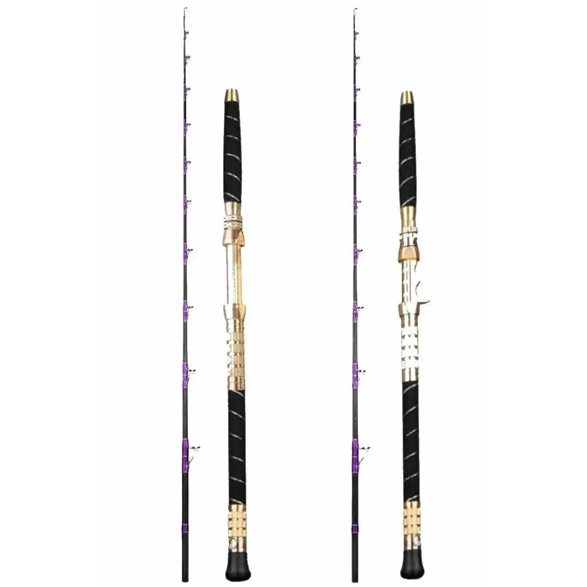 Canne à pêche électrique pour jigging lent en haute mer ZZ232 1.5m 1.65m 1.8m 2.4m, pour leurres 200-1500g, avec porte-moulinet en nylon ou en