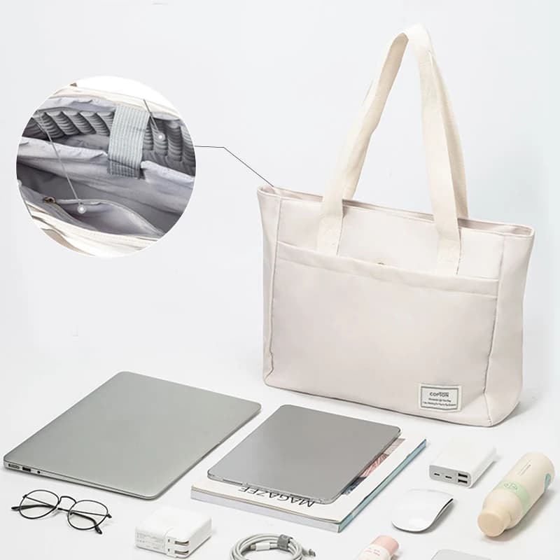 Toile antichoc femmes sac fourre-tout pour ordinateur portable 14 pouces pour Macbook Air Pro Huawei Dell ASUS Acer XiaoMi HP sacs à main pour