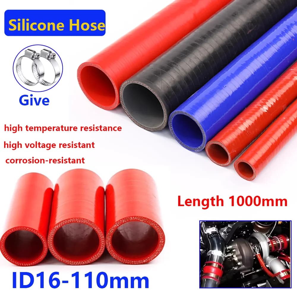 ID 16-110mm rouge bleu noir tuyau de refroidissement en Silicone renforcé à haute température tuyau de liquide de refroidissement tuyau d'admission