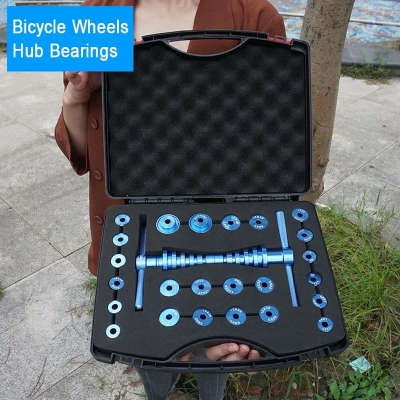 Extracteur de roulements d'accessoires de vélo, outil d'installation de roues/moyeu, jeu de presse de roulements de vélo, axe BB, outil de presse de