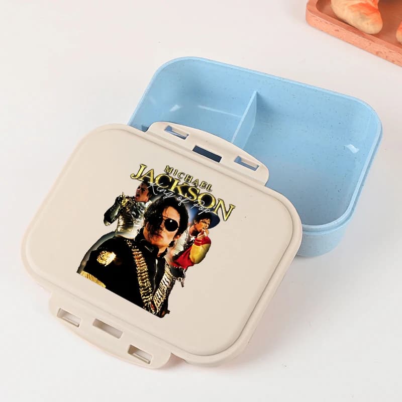 Boîte à lunch Michael Jackson Singer MJ, boîte à bento pour conserver la fraîcheur, fournitures pour étudiants, boîte à pique-nique portable,
