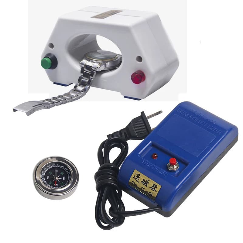 Démagnétiseur de montre mécanique, démagnétisation de montre, réglage du temps, outil de réparation de montre, Kits d'outils de Test de