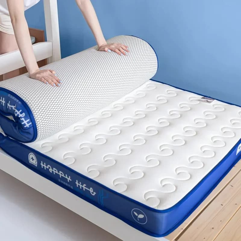 Épais 9 cm classe A tricoté Protection De la colonne vertébrale étudiant dortoir matelas simple 90x190 cm Latex Tatami coussin Colchones De Latex