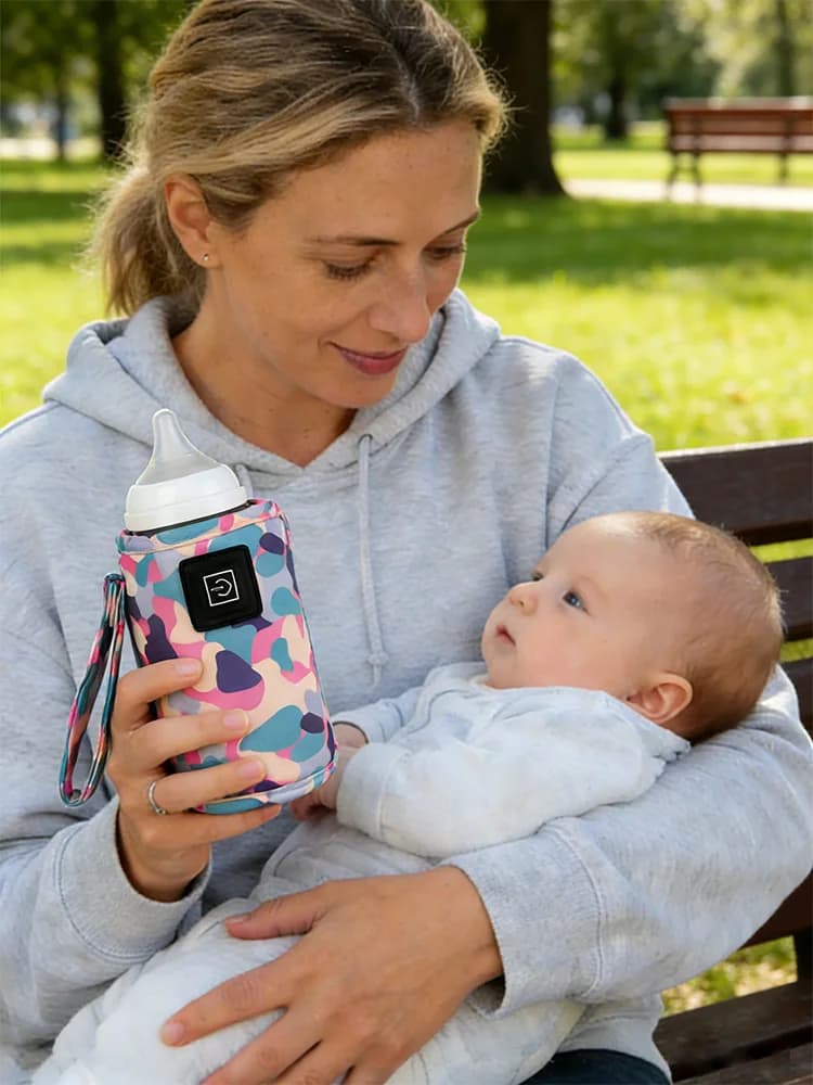 Chauffe-biberon USB, chauffe-lait, thermostat pour chauffe-lait bébé, chauffe-biberon essentiel pour une utilisation en extérieur