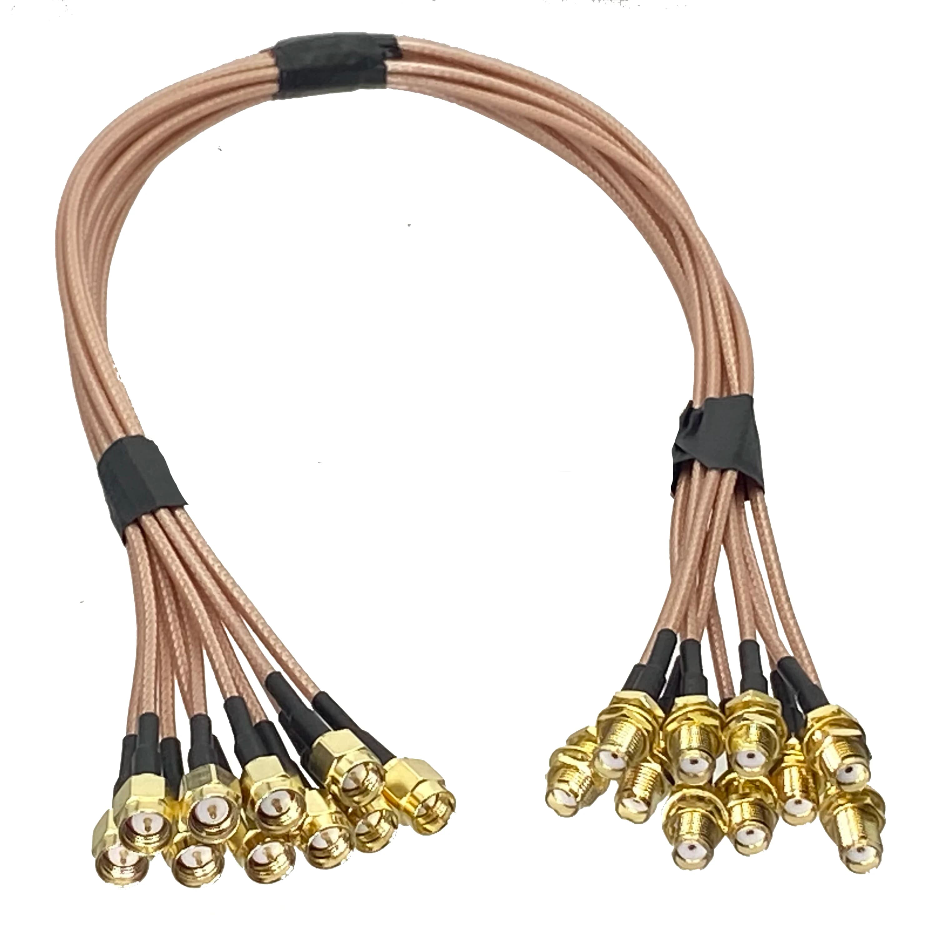 10 pièces RG316 câble SMA prise mâle à SMA femelle Jack connecteur de cloison à sertir RF cavalier câble en queue de cochon pour antenne Radio 4