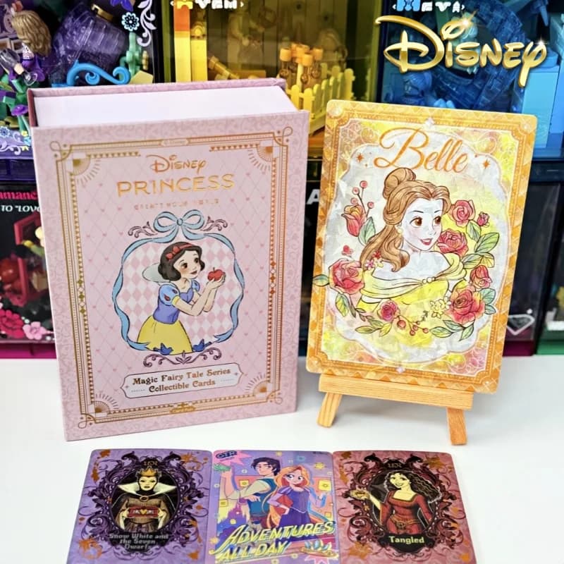 Carte authentique amusante de princesse Disney, cartes de Collection de conte de fées magique, boîte mystère, jeux de société, jouets, cadeaux