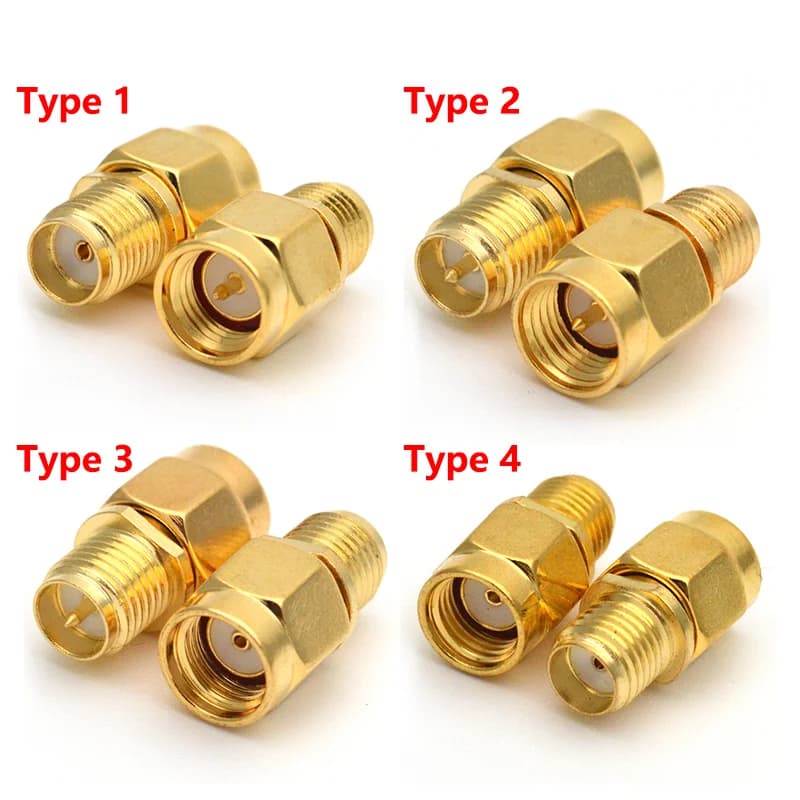5/20/100 pièces RP-SMA au connecteur SMA prise mâle femelle Jack Slide-on droit RF coaxial adaptateur connecteur