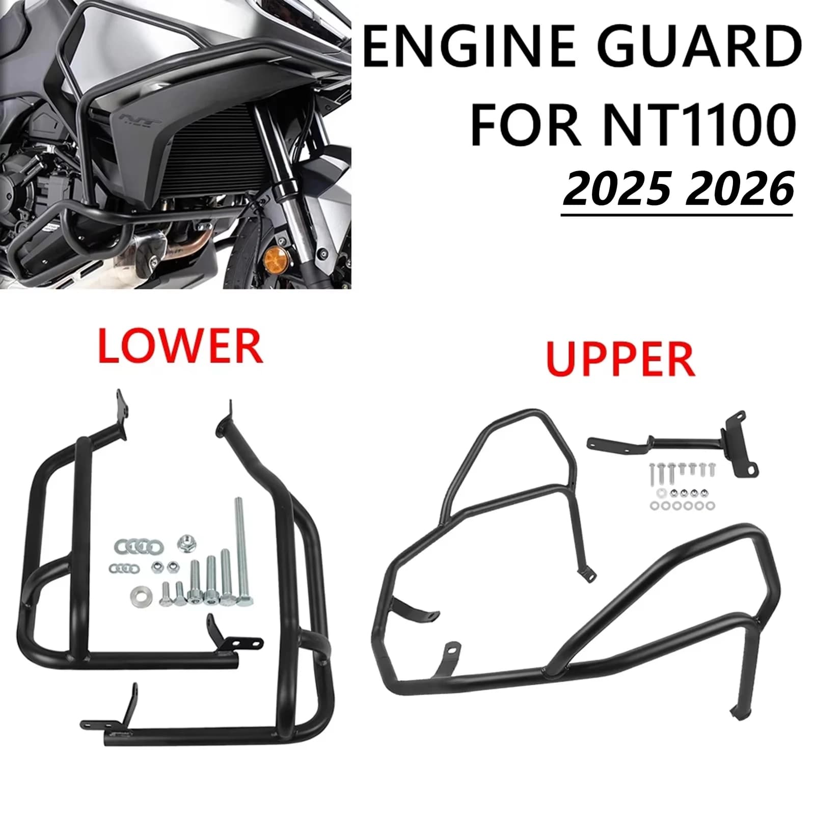 Protection de moteur de moto NT1100, barres de protection contre les chocs sur autoroute, pare-chocs, cage de protection pour Honda NT 1100 DCT