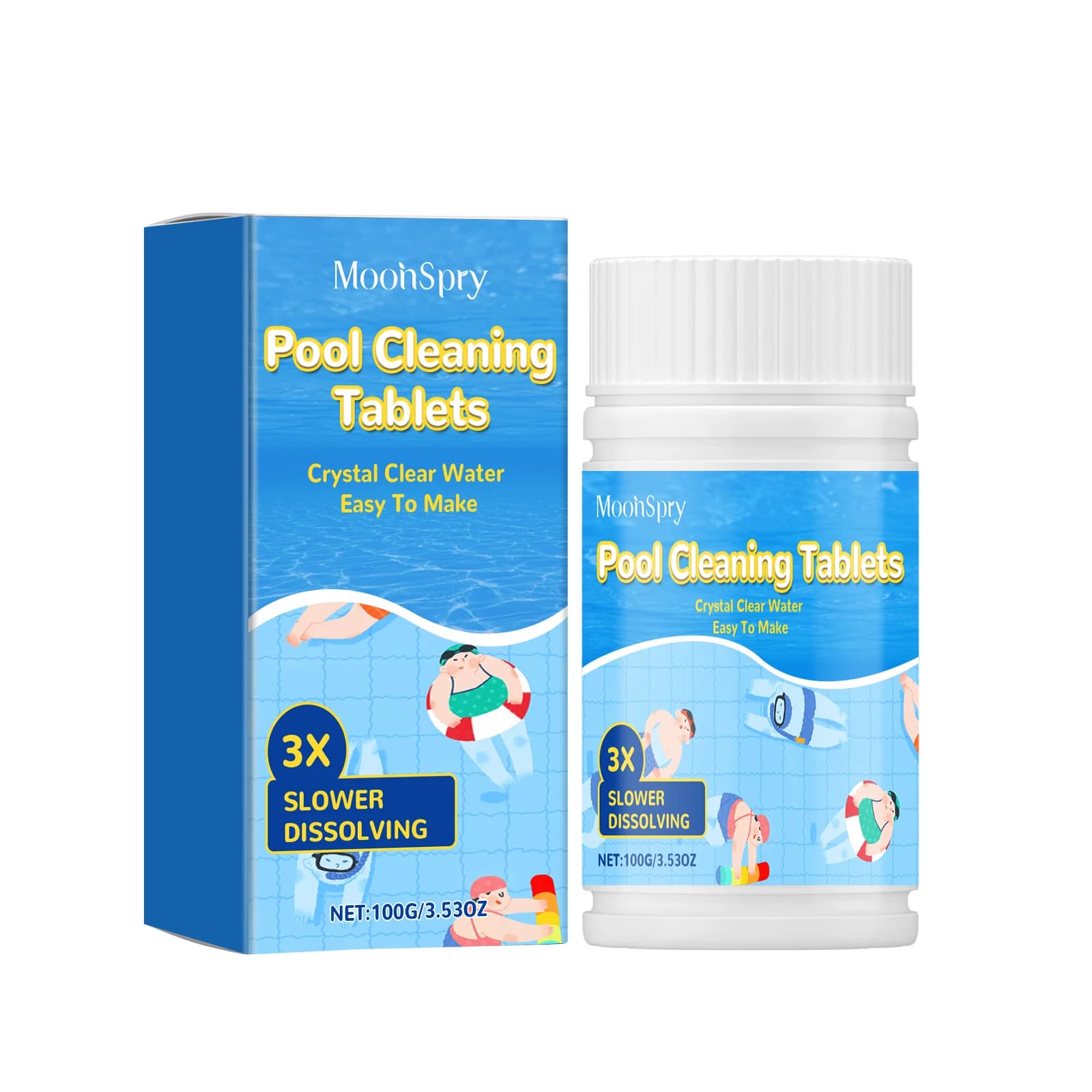 Tablettes de nettoyage pour piscine, purification multi-usages pour spa et bain à remous, clarifie l'eau, élimine les odeurs et les taches,