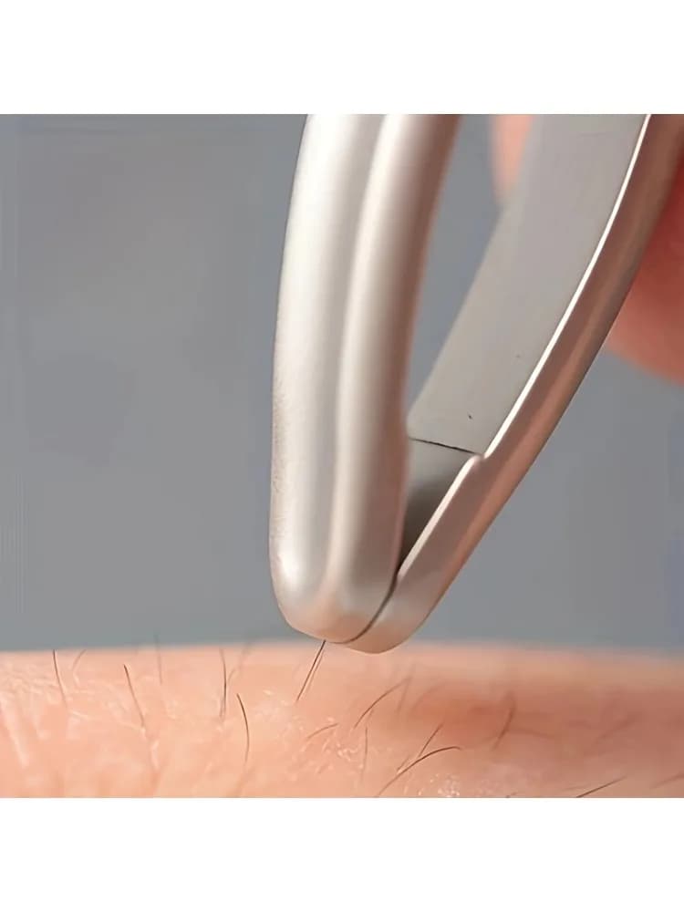 Pince à épiler à tête ronde de qualité supérieure pour épilation des sourcils et du visage, Clips sans couture, pince à barbe de précision