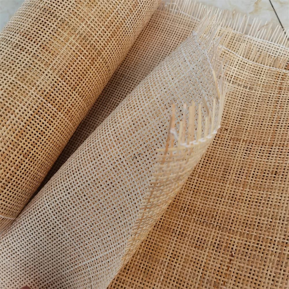 Rouleau de sangle en rotin naturel véritable à carreaux, canne indonésienne, feuilles WUNICEF, chaise, table, matériel de meubles, 90cm de large,