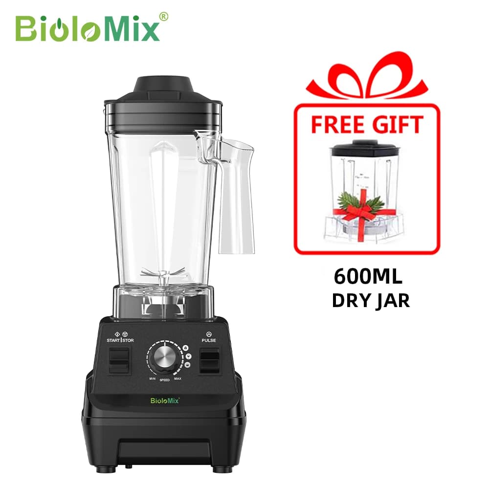 BioloMix – Mini mélangeur pour Smoothie Pro, 1800W, haute puissance, sans BPA, 1,8 l et 0,6 l, double pot, mixeur de cuisine, haute Performance