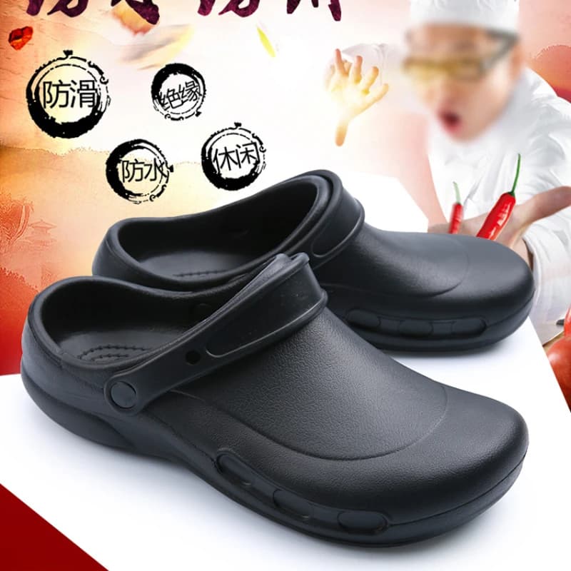 Sandales EVA de haute qualité pour hommes, chaussures de Chef antidérapantes, imperméables, résistantes à l'huile, chaussures de travail de