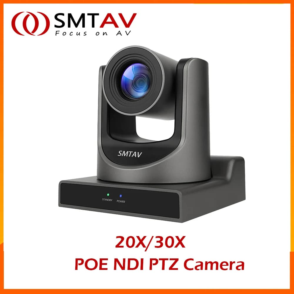 SMTAV – caméra de visioconférence Ptz HX avec suivi NDI AI, 20x 30x, avec POE HDMI, sortie USB SDI, pour diffusion d'église ptz