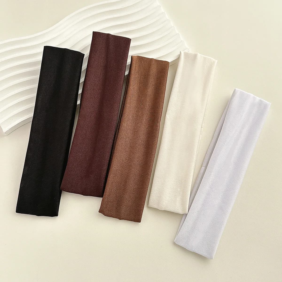 Bandeaux de sport solides quatre saisons pour femmes, Fitness, course à pied, Yoga, couleur unie, bandeaux élastiques, maquillage extensible,
