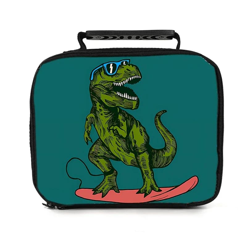 Sac à déjeuner portable dinosaure pour garçon/fille, meilleur cadeau, sac à déjeuner 2D dessin animé, sac d'école pour enfants, sac de