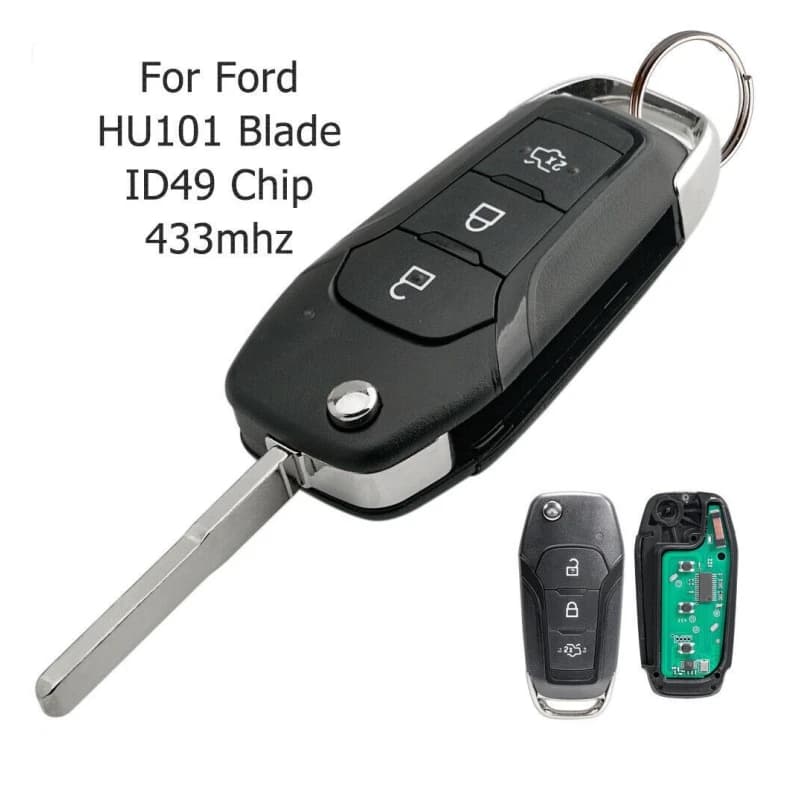 Pour Ford Transit 2016 2017 2018 2019 porte-clés de voiture à distance GK2T-15K601-AA 433Mhz ID49 PCF7945P puce