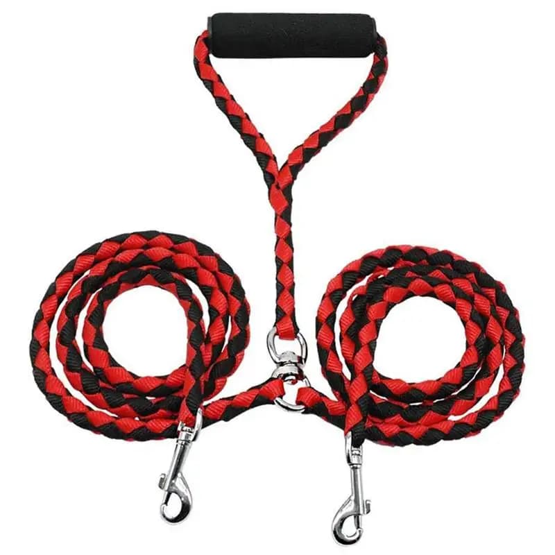 Double corde de Traction pour animaux de compagnie, de haute qualité, pour chiens, laisses pour 2 chiens, plombs pratiques et durables