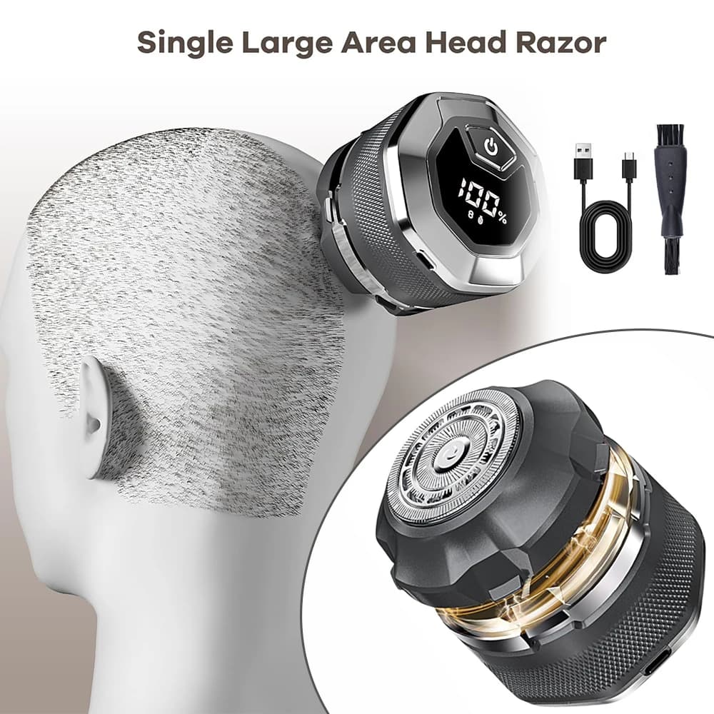 Rasoir électrique pour homme puissant Machine de coupe de cheveux à tête unique rasoir à tête sèche et humide pour tondeuse à barbe chauve
