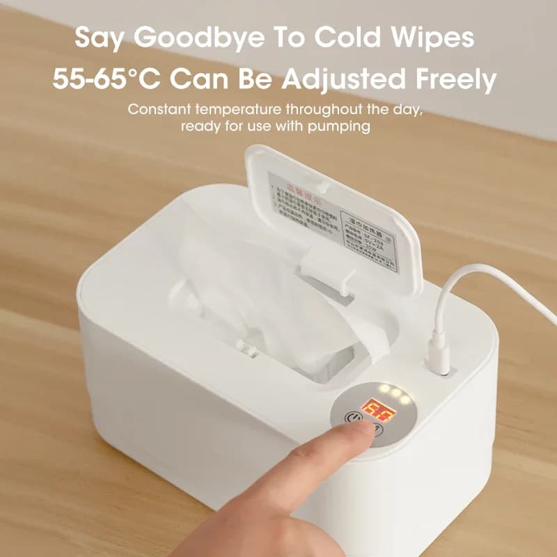 Chauffe-lingettes humides pour bébé, avec affichage LED, distributeur de serviettes humides, Portable, USB, chauffe-lingettes pour bébé, boîte