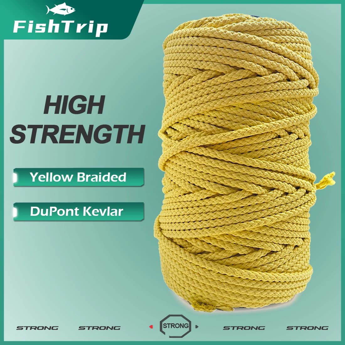FishTrip-Ligne de pêche en kevlar tressée, bobine de fil, ficelle de cerf-volant haute résistance, ULuniverselle extérieure, 50 artériel ~ 5000