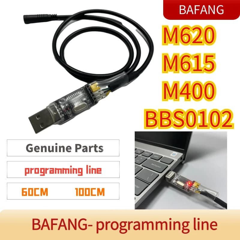 BAFANG-Câble de pigments USB pour moteur central de vélo électrique, pour 8fun / BBS01B BBS02B BBSHD, entraînement central 60cm/100cm