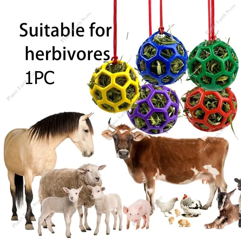 Boule de friandises pour chevaux, mangeoire à foin, jouet suspendu, alimentation au cheval, mouton, tortue, distributeur d'alimentation, soulage le