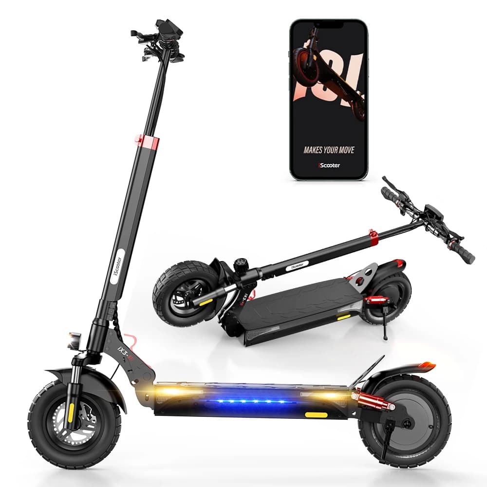 IScooter-Trottinette électrique tout-terrain pour adultes, trottinette électrique, BMERY, 10 pouces, 10Ah, 40km par heure, 1000W max