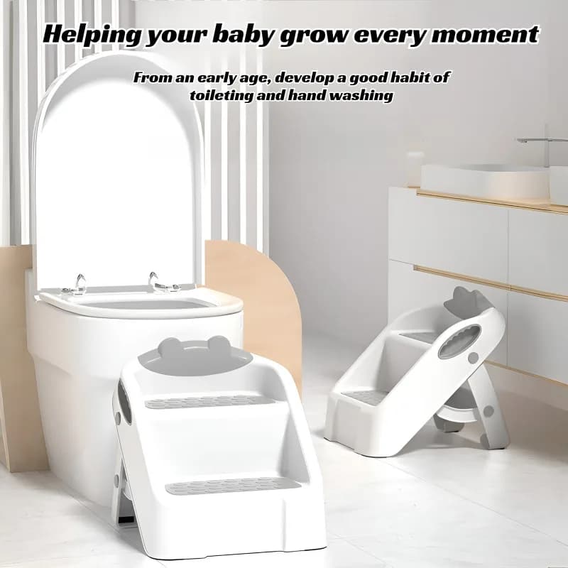 Escabeau pour enfants antidérapant pliable siège de pot lavabo escabeau de toilette pour toilette pot formation échelle de lavage escabeau