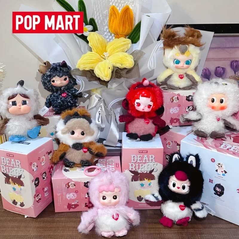 Labubu Authentique En Stock Popmart Série Dear Birds Pendentif en Vinyle Boîte Surprise Blind Box Jouet Pendentif de Sac Décoration Collection