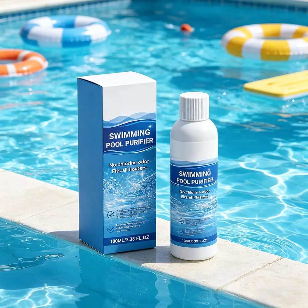Clarificateur d'eau pour piscine, 100ml, sans odeur de chlore, efficace pour tous les types de piscines, utilisation facile et durable, 1 à 5 pièces